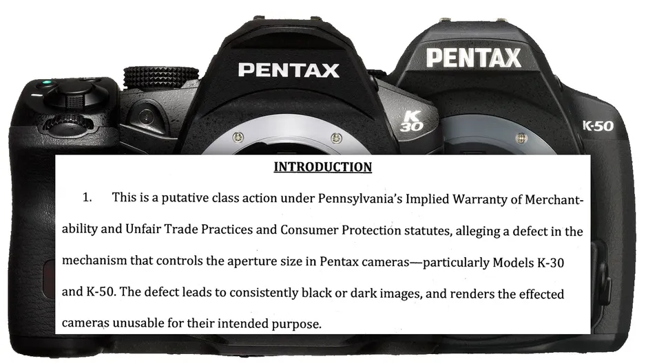 A class action lawsuit has been filed against Ricoh USA (again) over Pentax K-30 and K-50 aperture..