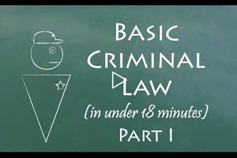 Understand Criminal Law in 18 Minutes (Part I)