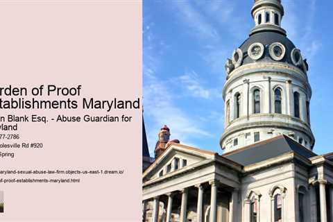 Burden of Proof Establishments Maryland