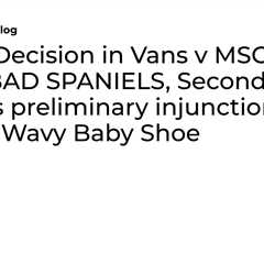 Text of Decision in Vans v MSCHF: Citing BAD SPANIELS, Second Circuit upholds preliminary..
