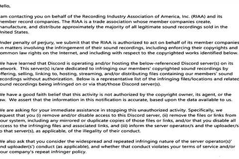 RIAA Targets ‘AI Hub’ Discord Users Over Copyright Infringement