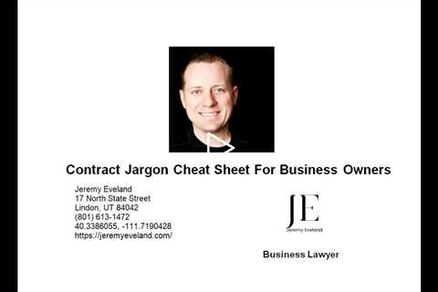 Contract Jargon Cheat Sheet for Business Owners