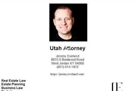 Real Estate Lawyer Salt Lake City UT 84102 - Jeremy Eveland