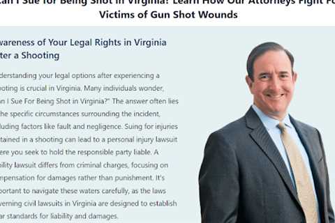 Can I Sue For Being Shot in Virginia · Monday, Sep 15 📸